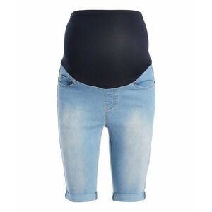 Women's Maternity Shorts Jeans  Over The Belly size 1X Light Blue Color